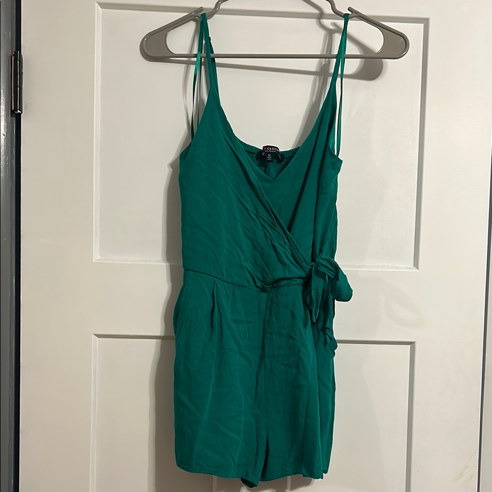 Teal Sleeveless Romper